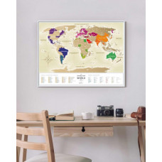 Скретч Карта Світу Travel Map Gold (укр.)