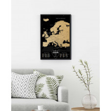 Скретч карта Європи Travel Map® Black Europe
