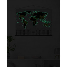 Скретч Карта Світу, що світиться Travel Map® Glow World