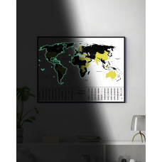 Скретч Карта Світу, що світиться Travel Map® Glow World