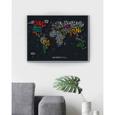 Скретч Карта Світу Travel Map® Letters World