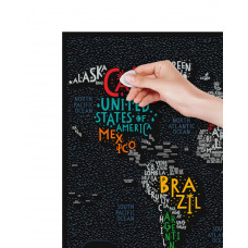 Скретч Карта Світу Travel Map® Letters World