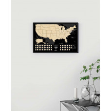 Скретч Карта Travel Map® of the USA Black