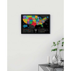 Скретч Карта Travel Map® of the USA Black