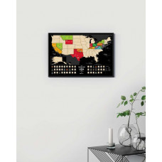 Скретч Карта Travel Map® of the USA Black