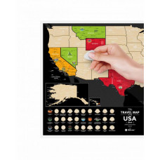 Скретч Карта Travel Map® of the USA Black