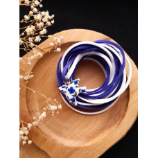 Підвіска Bead Горобчик білий з синім