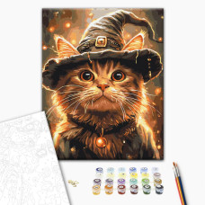 Картина за номерами Brushme Котик маг