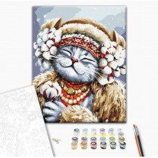 Картина за номерами Brushme Киця Зима