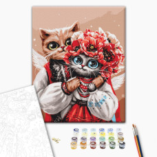 Картина за номерами Brushme Котики янголята