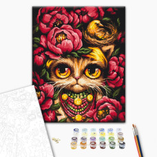 Картина за номерами Brushme Зажурена Киця