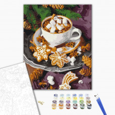 Картина за номерами Brushme Пряне какао з сніжком