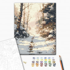 Картина за номерами Brushme Засніжена доріжка