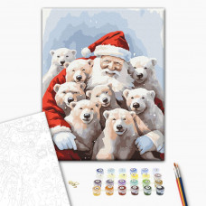 Картина за номерами Brushme Друзі Санти