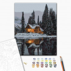 Картина за номерами Brushme Засніжена ніч