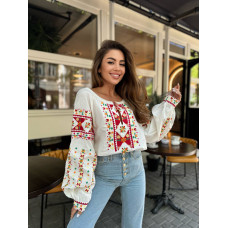 Жіноча вишиванка ESQ Яскрава біла