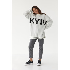 В'язаний джемпер оверсайз ESQ Kyiv молочний
