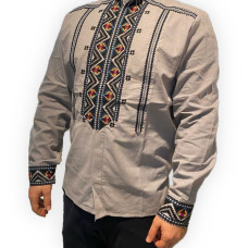 Чоловіча вишиванка ESQ Родючість сіра