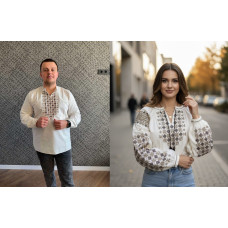 Парні вишиванки ESQ Сузірʼя білі