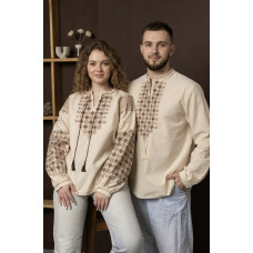 Парні вишиванки ESQ Сузірʼя бежеві