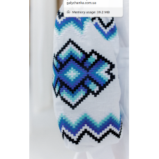 Жіноча вишита сукня Galychanka Христина біла з синім