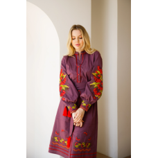 Жіноча вишита сукня Galychanka Килина фіолетова