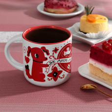 Чашка Gifty Завжди поруч пес червона
