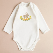 Боді вишиванка Ladan Зайчик молочний