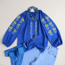 Вишиванка для дівчинки Ladan Софійка синя