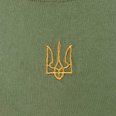 Чоловічий реглан з вишивкою Ladan Тризуб хакі