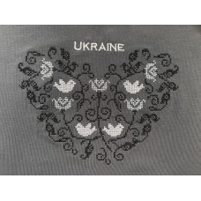 Жіночий лонгслів з вишивкою Ladan Серце Ukraine сірий