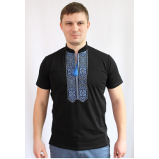 Чоловіча футболка з вишивкою Ladan Захар чорна з синім