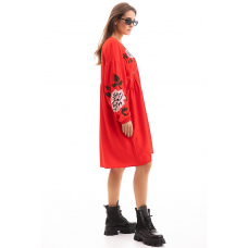 Жіноча вишита сукня Arjen Гуцулка oversize червона