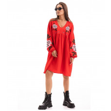 Жіноча вишита сукня Arjen Гуцулка oversize червона