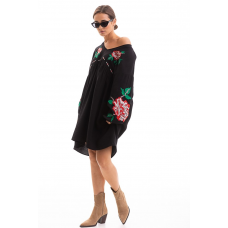 Жіноча вишита сукня Arjen Гуцулка oversize чорна