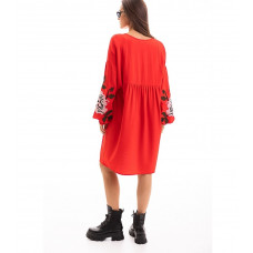 Жіноча вишита сукня Arjen Гуцулка oversize червона