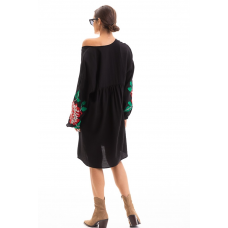 Жіноча вишита сукня Arjen Гуцулка oversize чорна