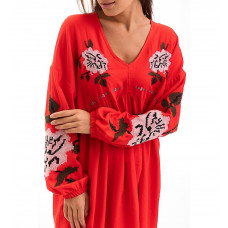 Жіноча вишита сукня Arjen Гуцулка oversize червона
