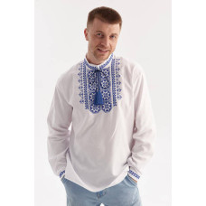 Чоловіча вишиванка Merezhka Зірка біла з синім