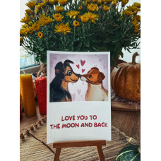 Благодійна листівка I love you to the moon and back