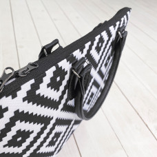 Сумка тканинна Presentville Valise Чорно-білі ромби