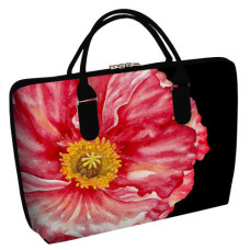 Сумка тканинна Presentville Valise Квітка на чорному фоні