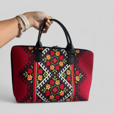 Сумка тканинна Presentville Valise Червоний квітковий орнамент