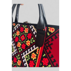 Сумка тканинна Presentville Valise Червоний квітковий орнамент