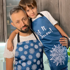 Фартух повноколірний Presentville Сніжинки синій