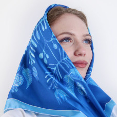 Жіноча хустинка з принтом Presentville Лазурова