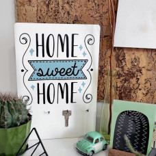 Ключниця настінна вертикальна Home sweet home