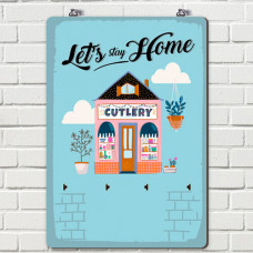 Ключниця настінна вертикальна Let`s stay home