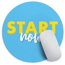 Килимок для миші круглий Start now