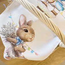 Серветка на стіл або для кошика Presentville Кролик з подарунками